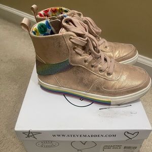 Steve Madden Rose Gold Tennis Shoes